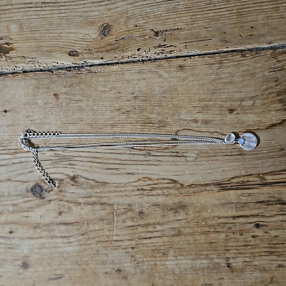 Silver necklace set, $10